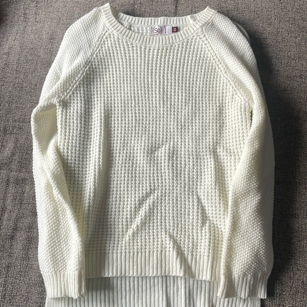 SO white sweater